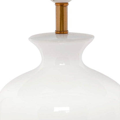 Carmen | Ceramic Table Lamp White & Gold - Mirra Interiors