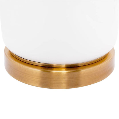 Carmen | Ceramic Table Lamp White & Gold - Mirra Interiors