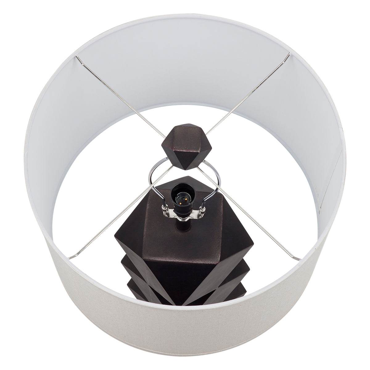 Bordeaux | Geometric Table Lamp Bronzed Black - Mirra Interiors