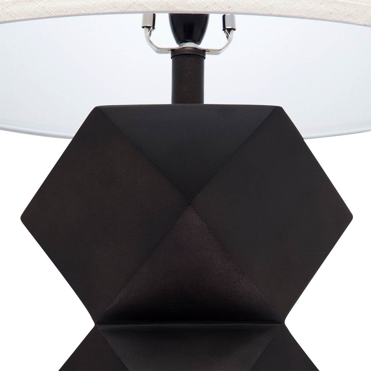 Bordeaux | Geometric Table Lamp Bronzed Black - Mirra Interiors