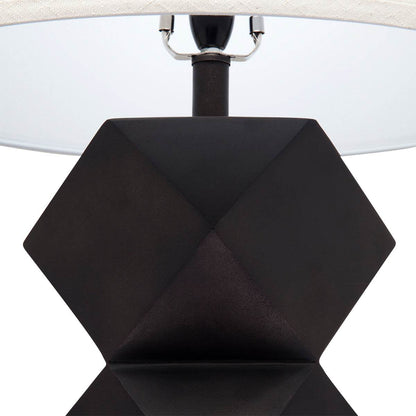 Bordeaux | Geometric Table Lamp Bronzed Black - Mirra Interiors