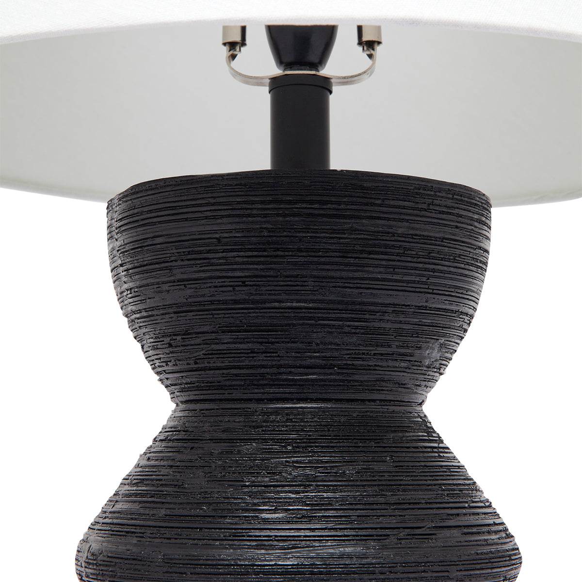 Belfast | Textured Table Lamp Black - Mirra Interiors