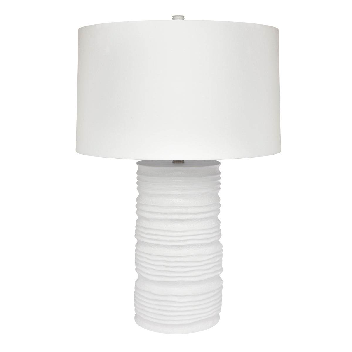 Maverick | Table Lamp White (White Shade) - Mirra Interiors