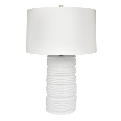 Maverick | Table Lamp White (White Shade) - Mirra Interiors