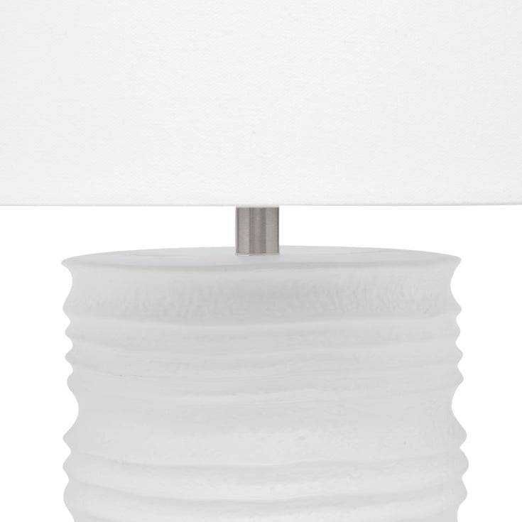 Maverick | Table Lamp White (White Shade) - Mirra Interiors