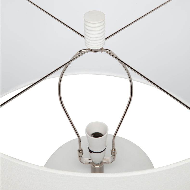 Maverick | Table Lamp White (White Shade) - Mirra Interiors