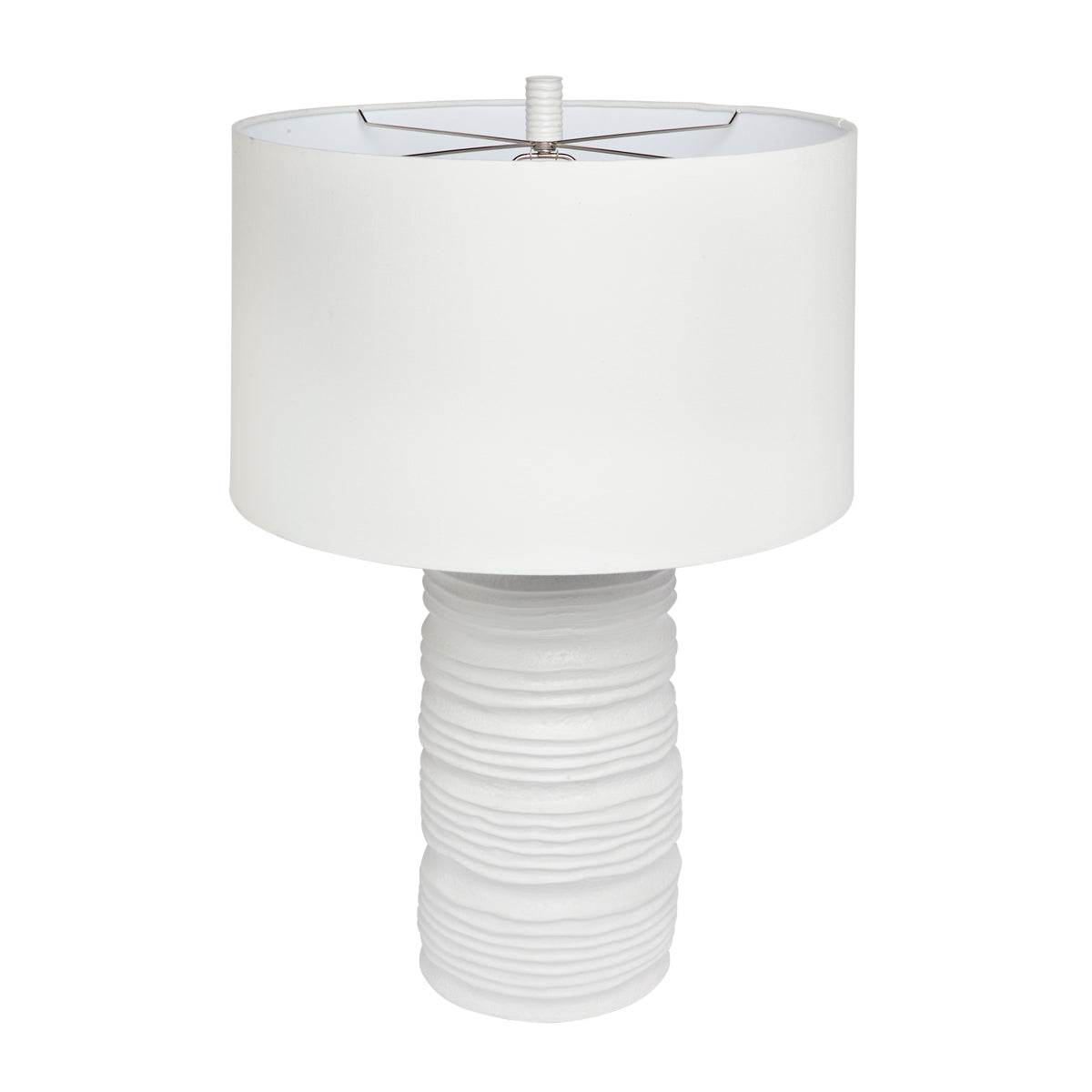Maverick | Table Lamp White (White Shade) - Mirra Interiors