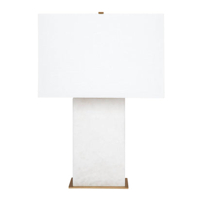 Delphine | Alabaster Table Lamp White & Brass - Mirra Interiors