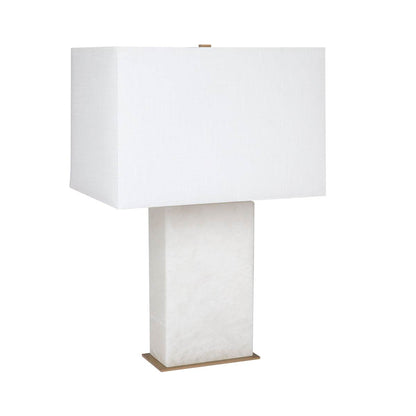 Delphine | Alabaster Table Lamp White & Brass - Mirra Interiors