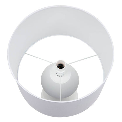 Avery | Resin Geometric Table Lamp White - Mirra Interiors