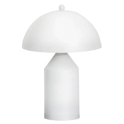 Larson | Metal Dome Table Lamp White - Mirra Interiors