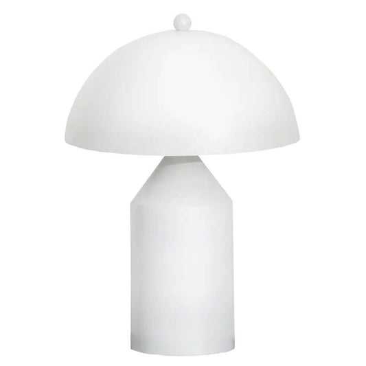 Larson | Metal Dome Table Lamp White - Mirra Interiors