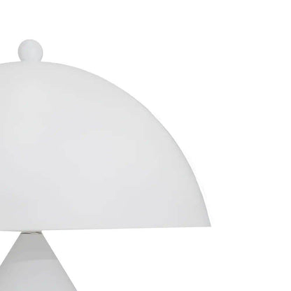 Larson | Metal Dome Table Lamp White - Mirra Interiors