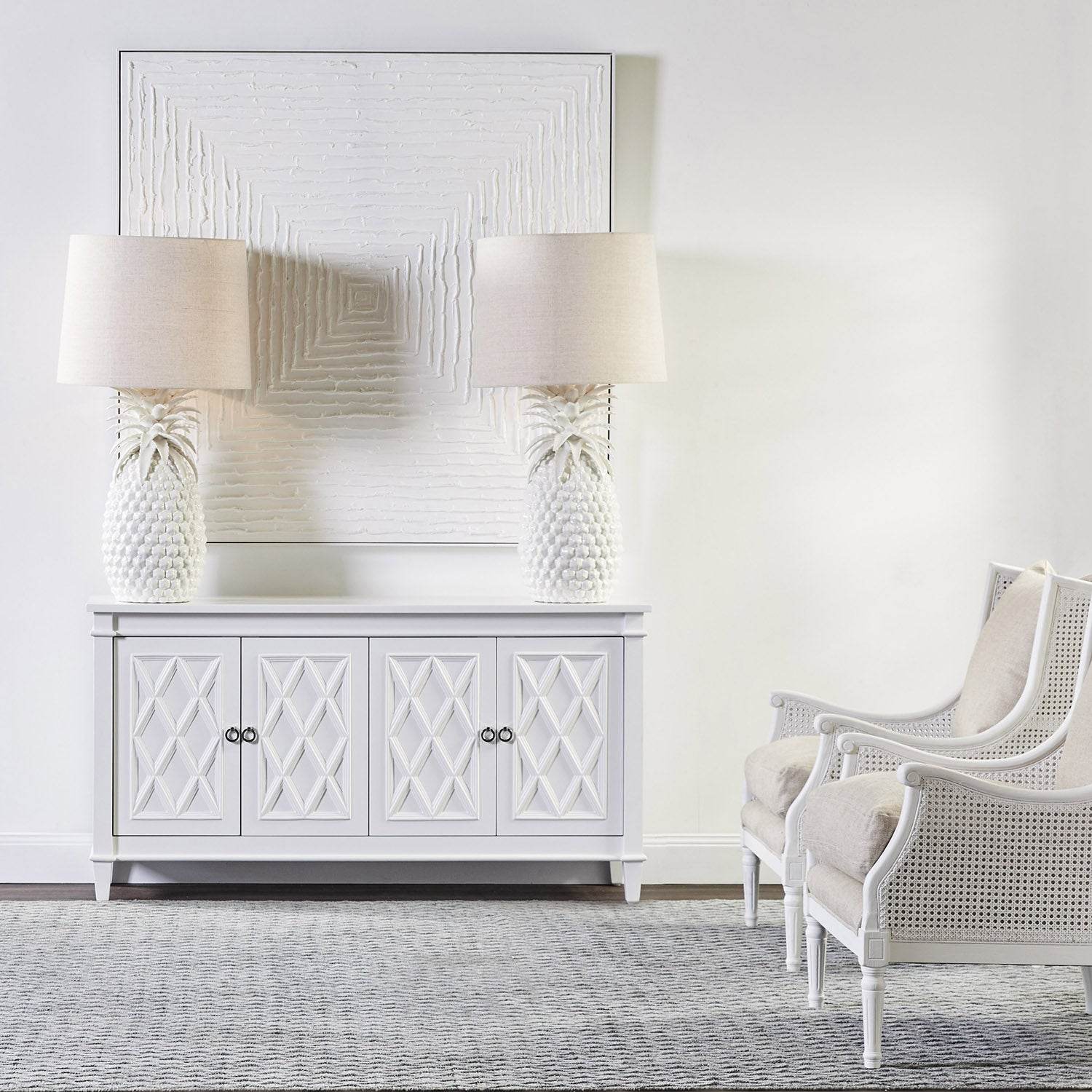 Hamden | 4 Door Hamptons Buffet White - Mirra Interiors
