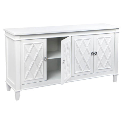Hamden | 4 Door Hamptons Buffet White - Mirra Interiors