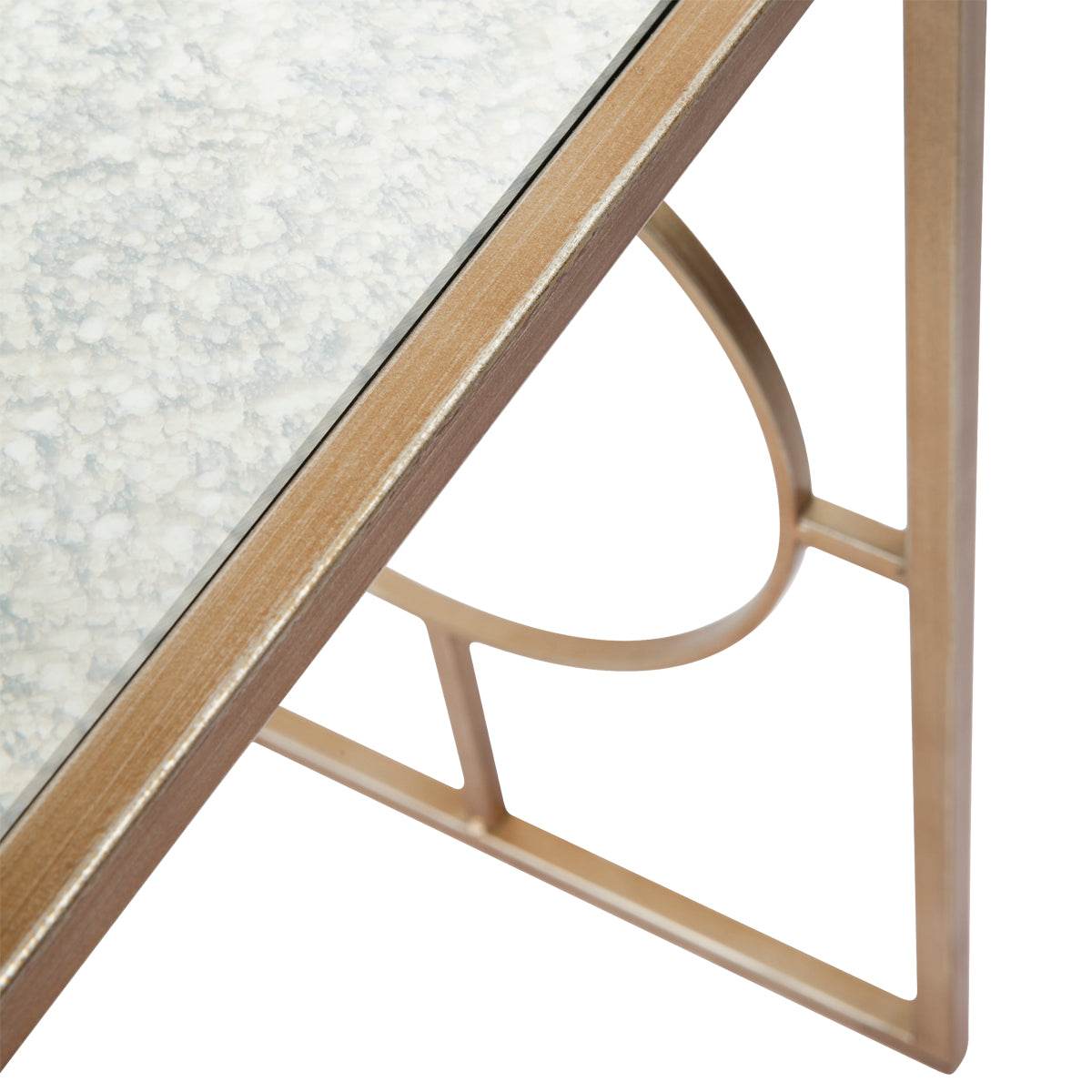 Melody | Nesting Mirrored Side Tables Antique Gold - Mirra Interiors