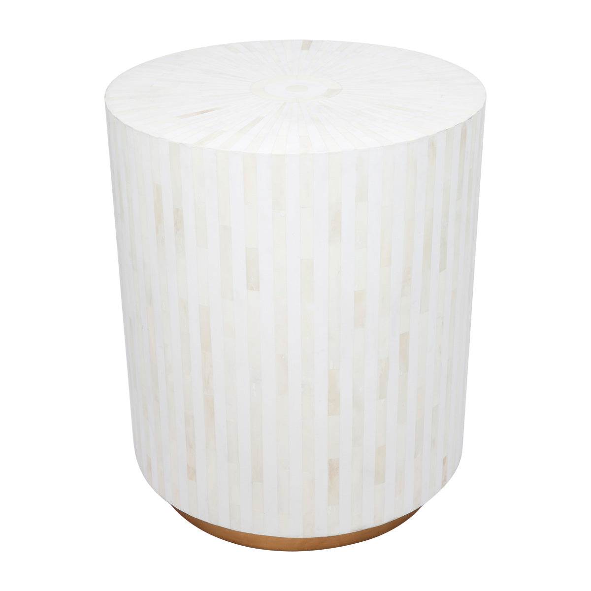 Marais | Bone Inlay Side Table Natural - Mirra Interiors