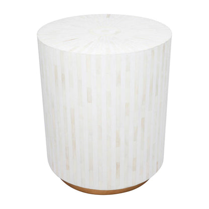Marais | Bone Inlay Side Table Natural - Mirra Interiors