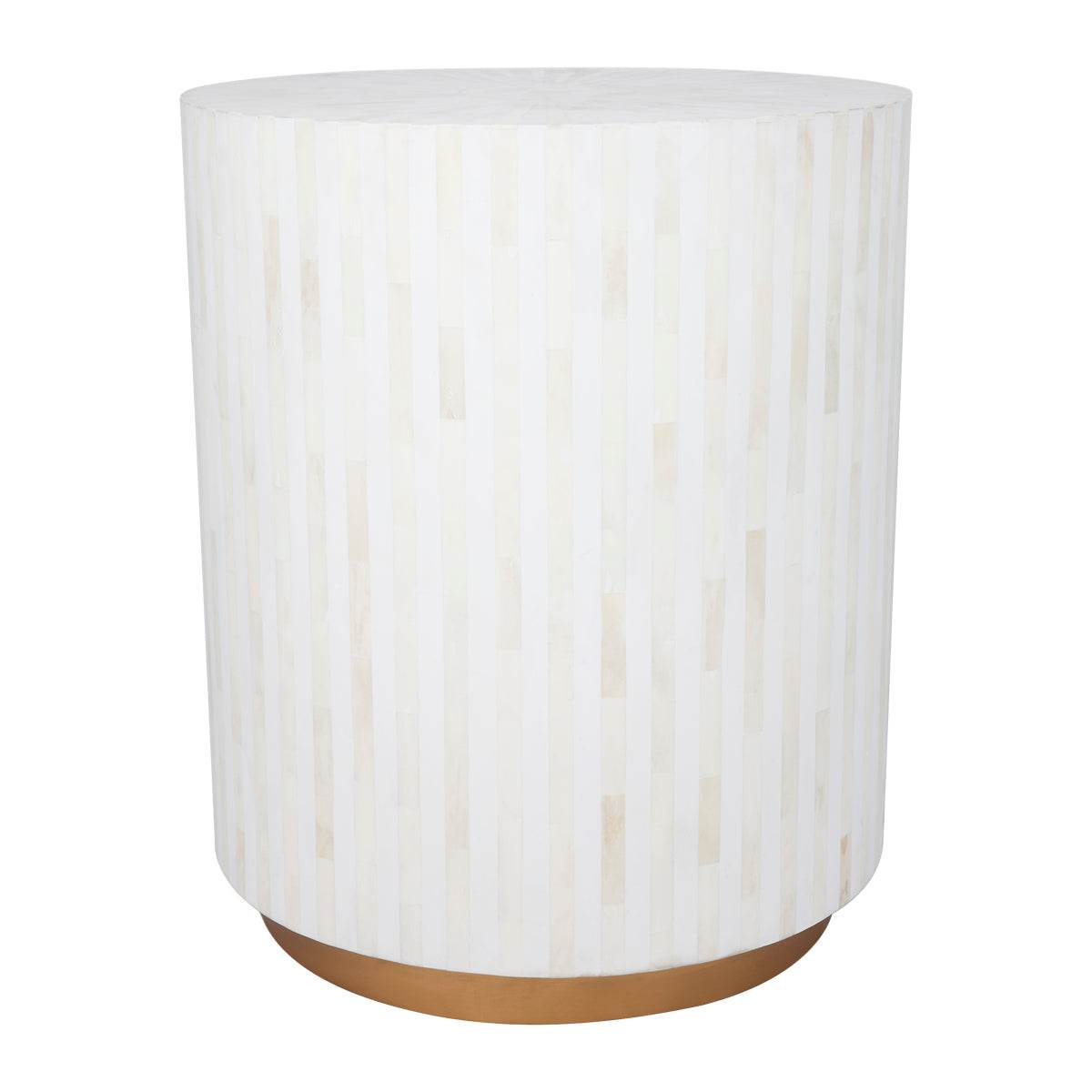 Marais | Bone Inlay Side Table Natural - Mirra Interiors