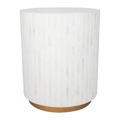 Marais | Bone Inlay Side Table Natural - Mirra Interiors