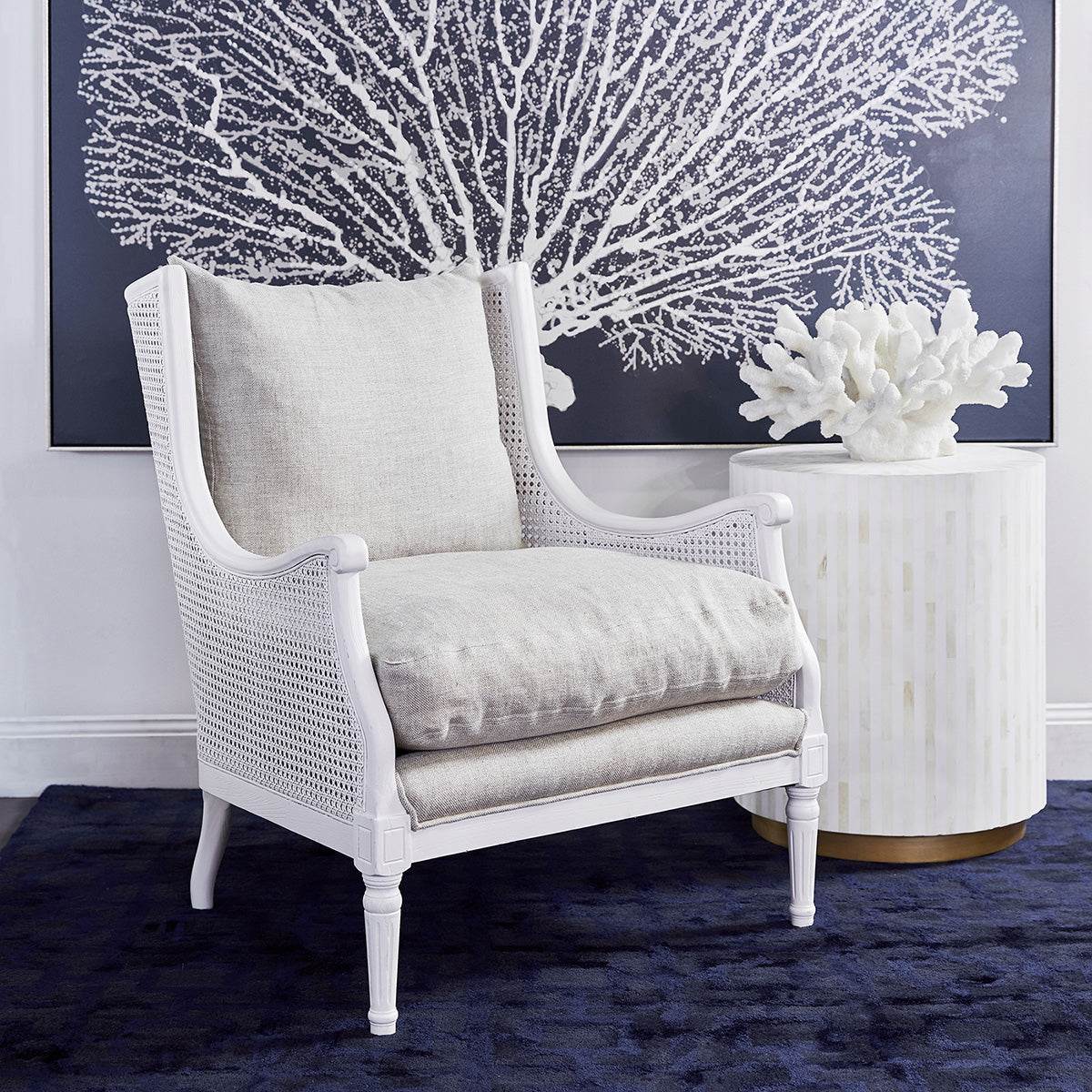 Marais | Bone Inlay Side Table Natural - Mirra Interiors
