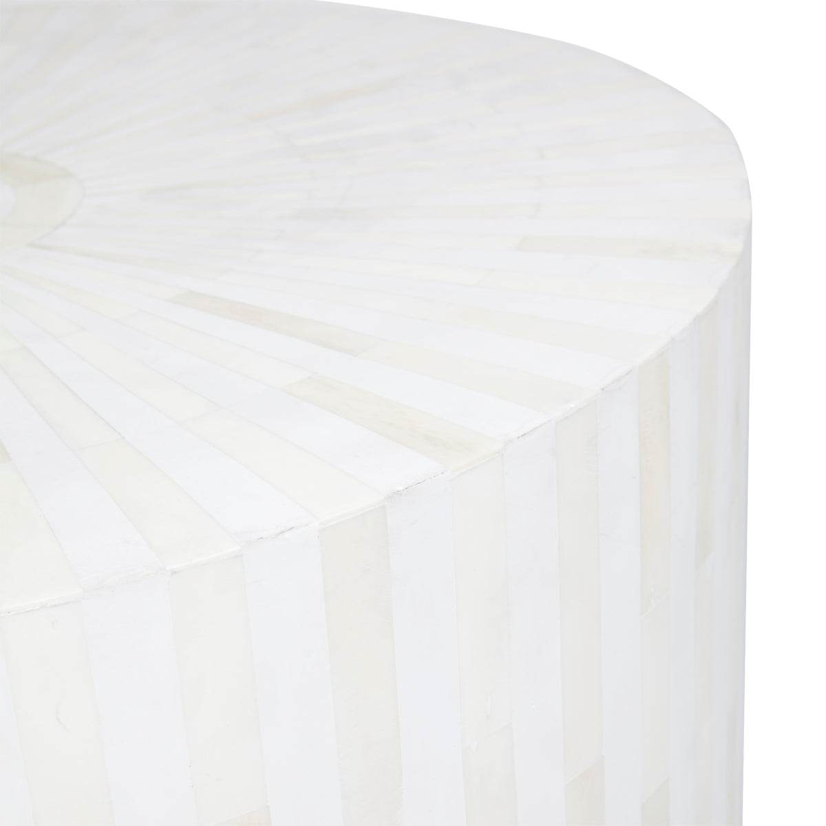 Marais | Bone Inlay Side Table Natural - Mirra Interiors