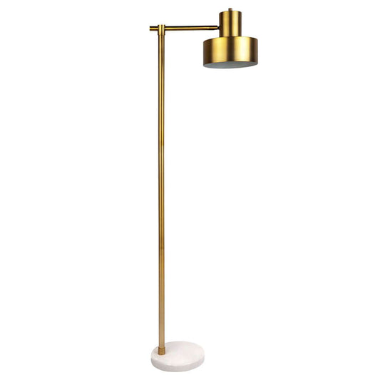 Merlin | Marble Base Floor Lamp Brass - Mirra Interiors