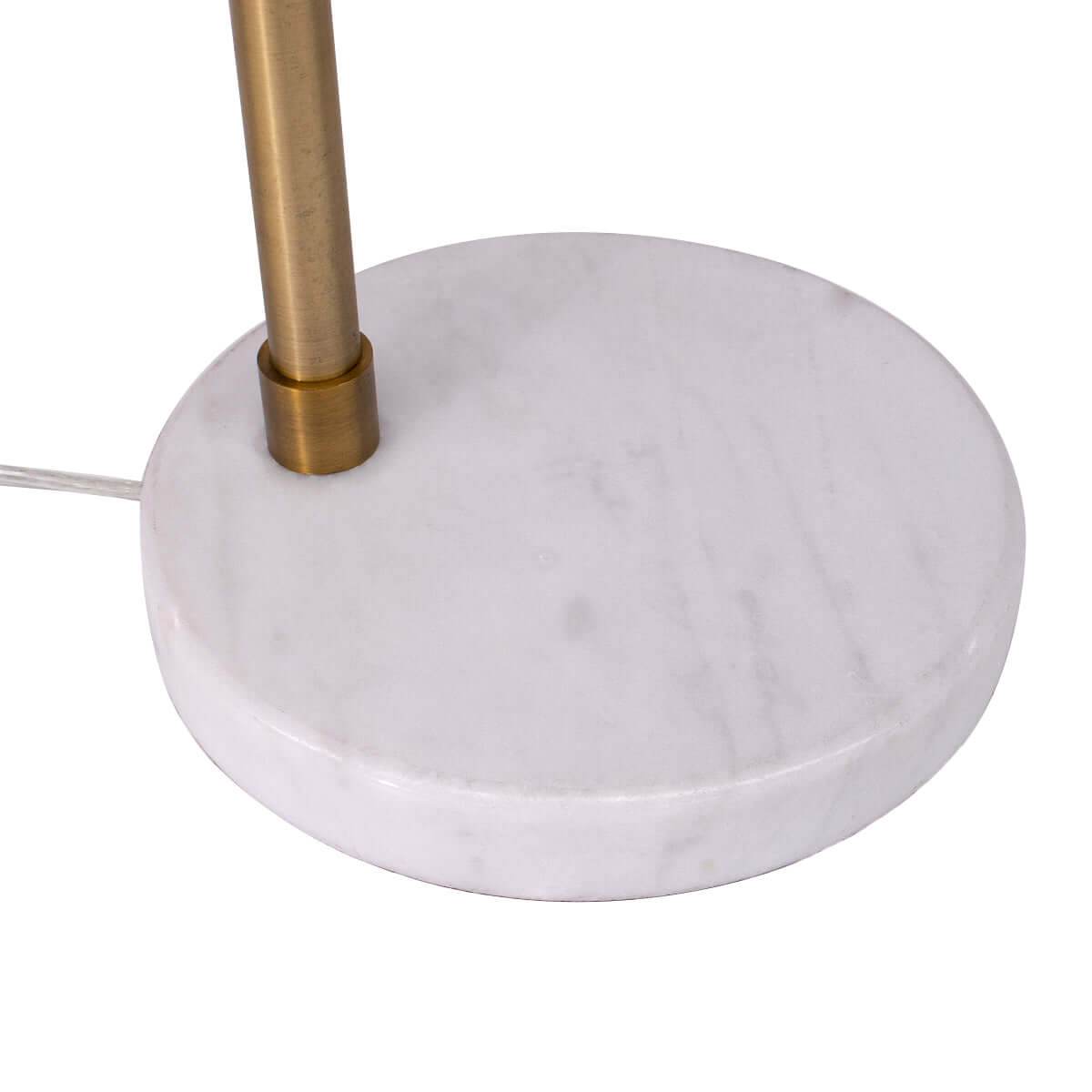 Merlin | Marble Base Floor Lamp Brass - Mirra Interiors