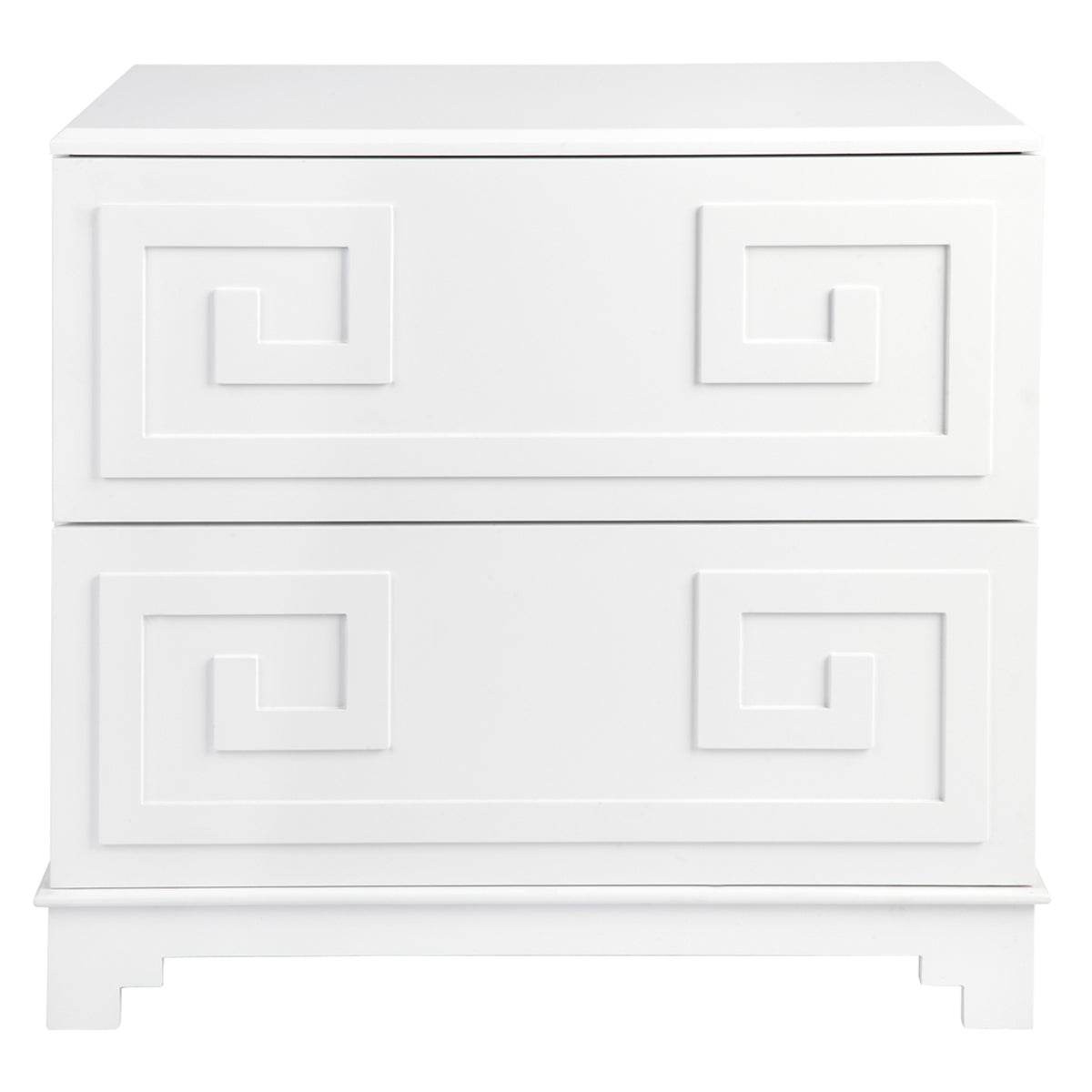 Aegean Key | Bedside Table White - Mirra Interiors