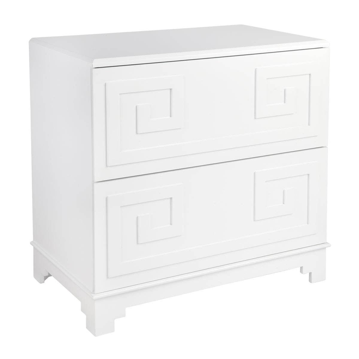 Aegean Key | Bedside Table White - Mirra Interiors