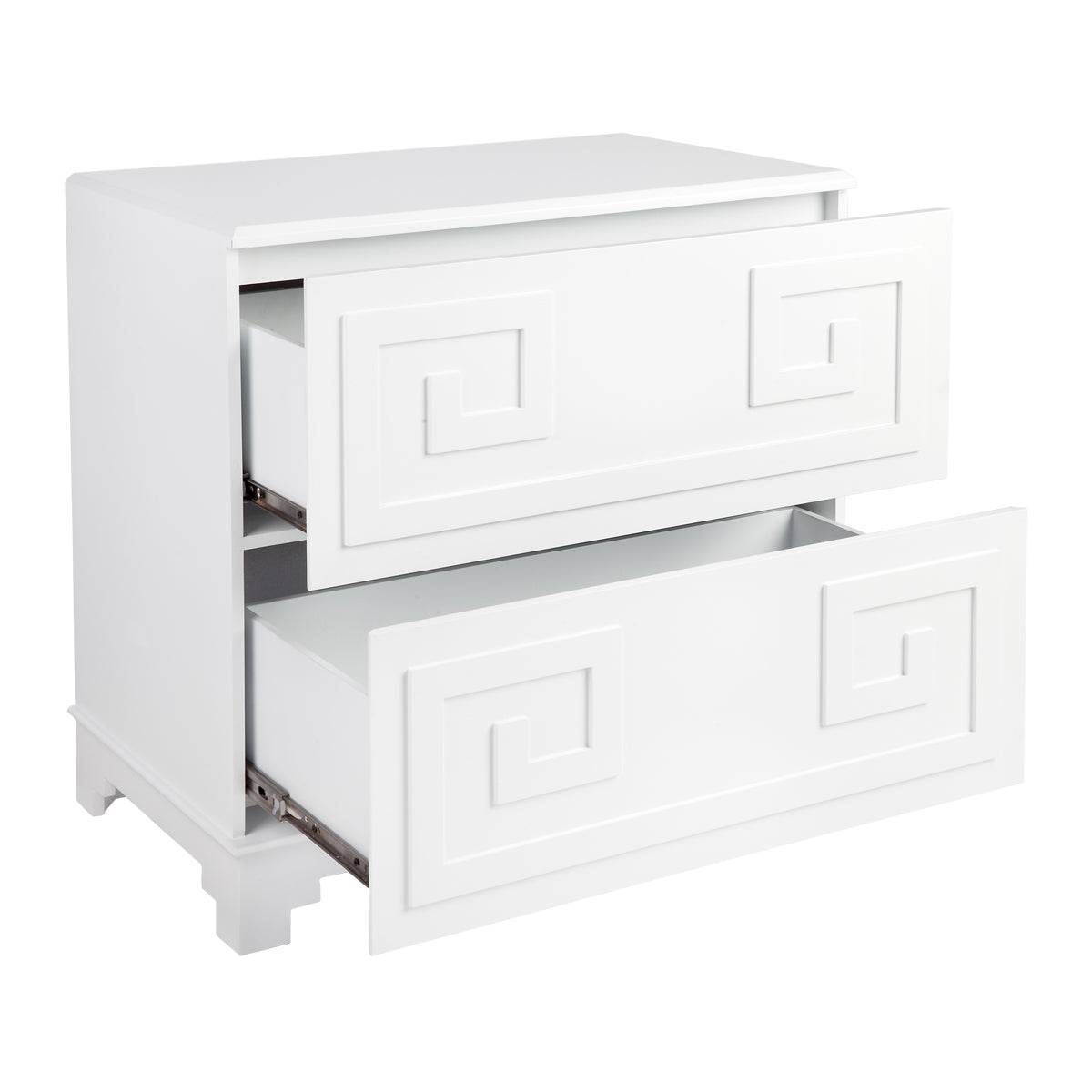 Aegean Key | Bedside Table White - Mirra Interiors