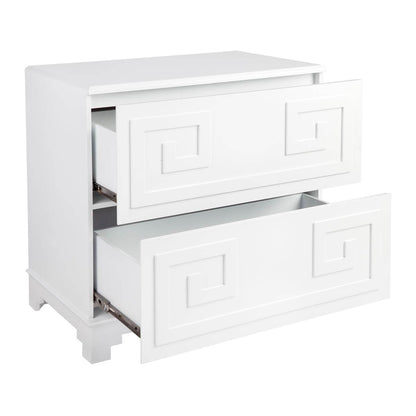 Aegean Key | Bedside Table White - Mirra Interiors