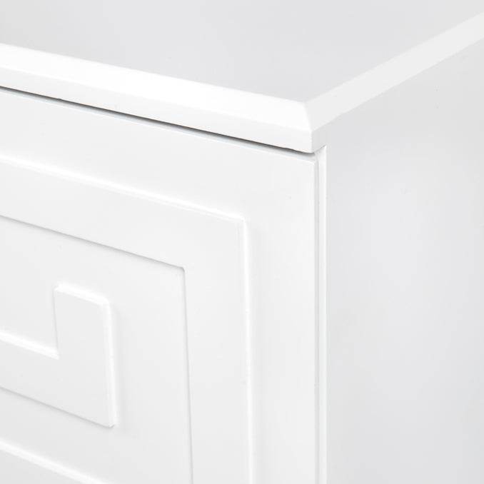 Aegean Key | Bedside Table White - Mirra Interiors