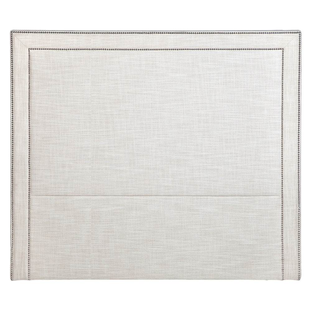 Marietta | Studded Linen Bedhead Natural (Queen) - Mirra Interiors