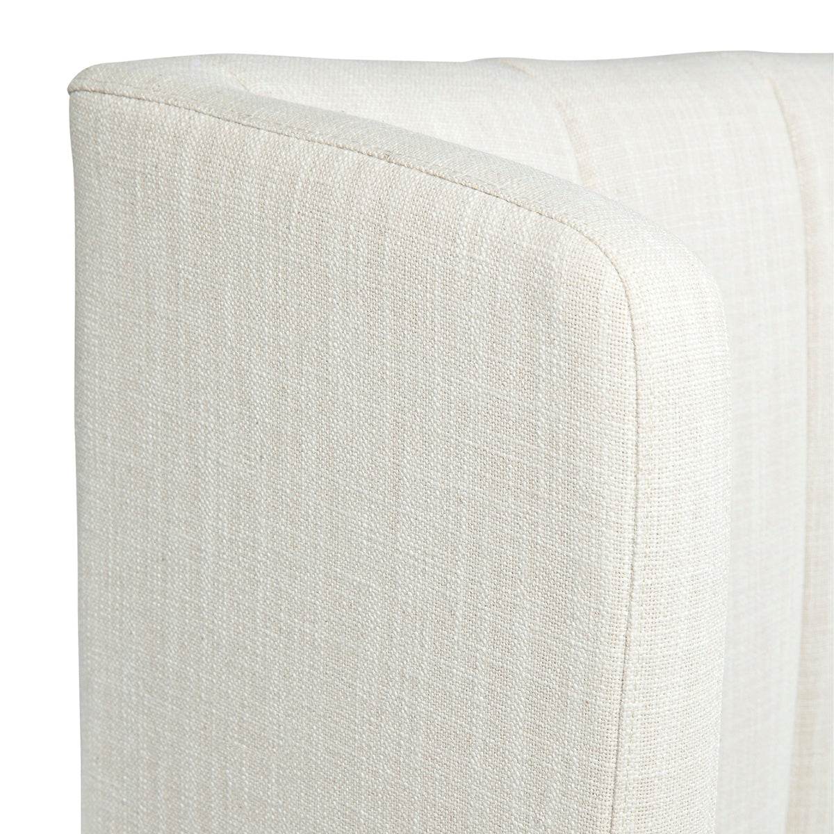 York | Winged Bedhead Natural Linen (Queen) - Mirra Interiors