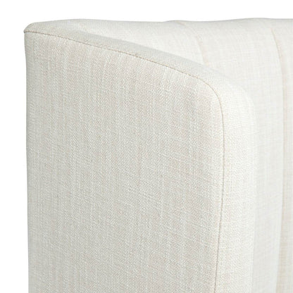 York | Winged Bedhead Natural Linen (Queen) - Mirra Interiors