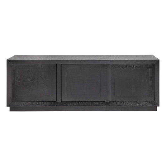 Baltimore | Oak 3 Door Buffet Black - Mirra Interiors