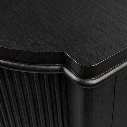 Arena | Ribbed 6 Drawer Chest Black - Mirra Interiors