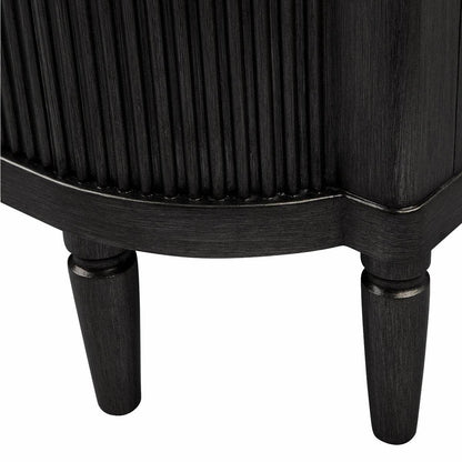 Arena | Ribbed 6 Drawer Chest Black - Mirra Interiors