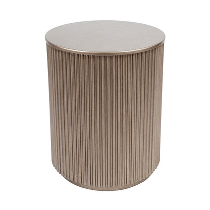 Nereus | Fluted Round Side Table Antique Gold - Mirra Interiors