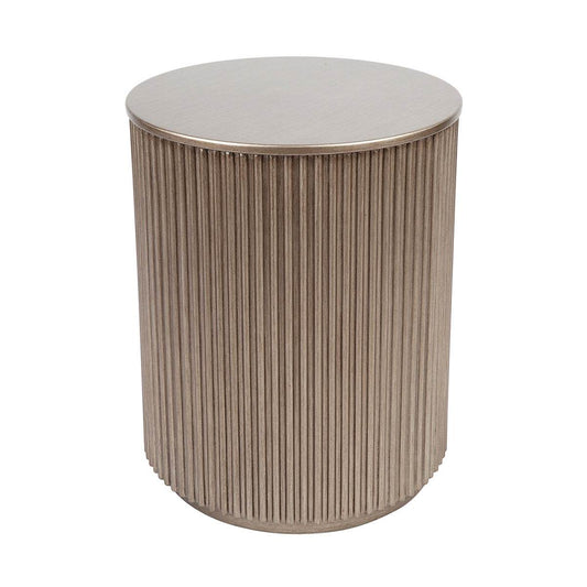 Nereus | Fluted Round Side Table Antique Gold - Mirra Interiors