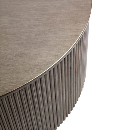 Nereus | Fluted Round Coffee Table Antique Gold - Mirra Interiors