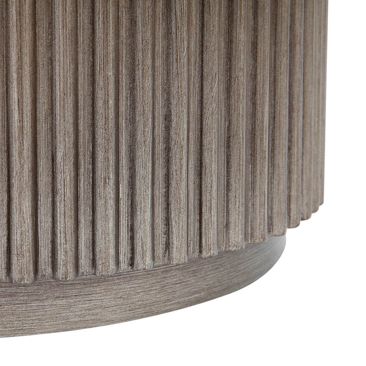 Nereus | Fluted Round Coffee Table Antique Gold - Mirra Interiors