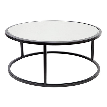 Sable | Mirrored Nesting Coffee Table Set Black - Mirra Interiors