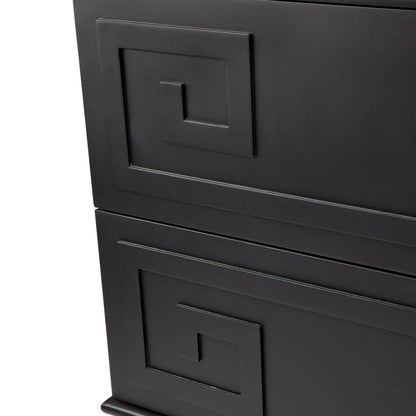 Aegean Key | Bedside Table Black - Mirra Interiors