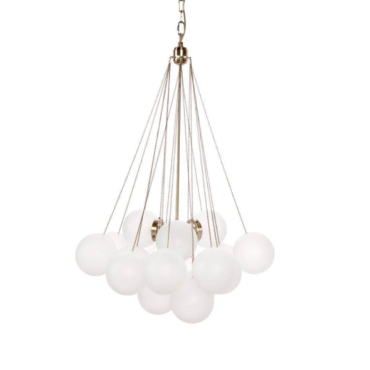 Orb | Frosted Glass Pendant White (Medium) - Mirra Interiors