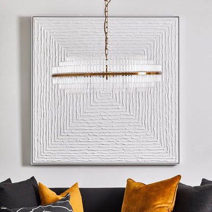 Lennon | Glass Rod Pendant Brass (Short) - Mirra Interiors