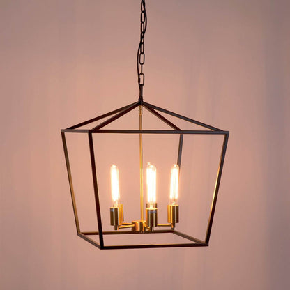 Morissette | Lantern Pendant Black (Medium) - Mirra Interiors