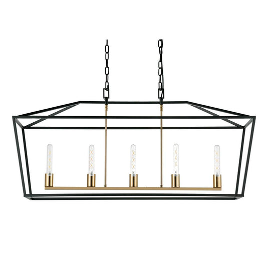 Morissette | Lantern Pendant Black (Large) - Mirra Interiors
