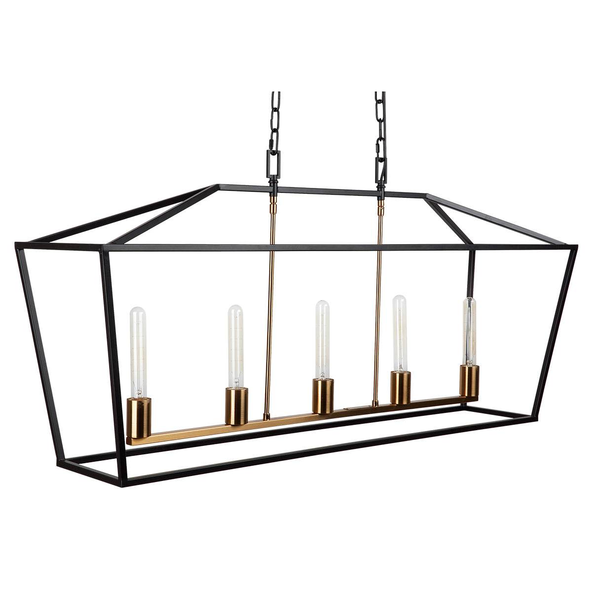 Morissette | Lantern Pendant Black (Large) - Mirra Interiors